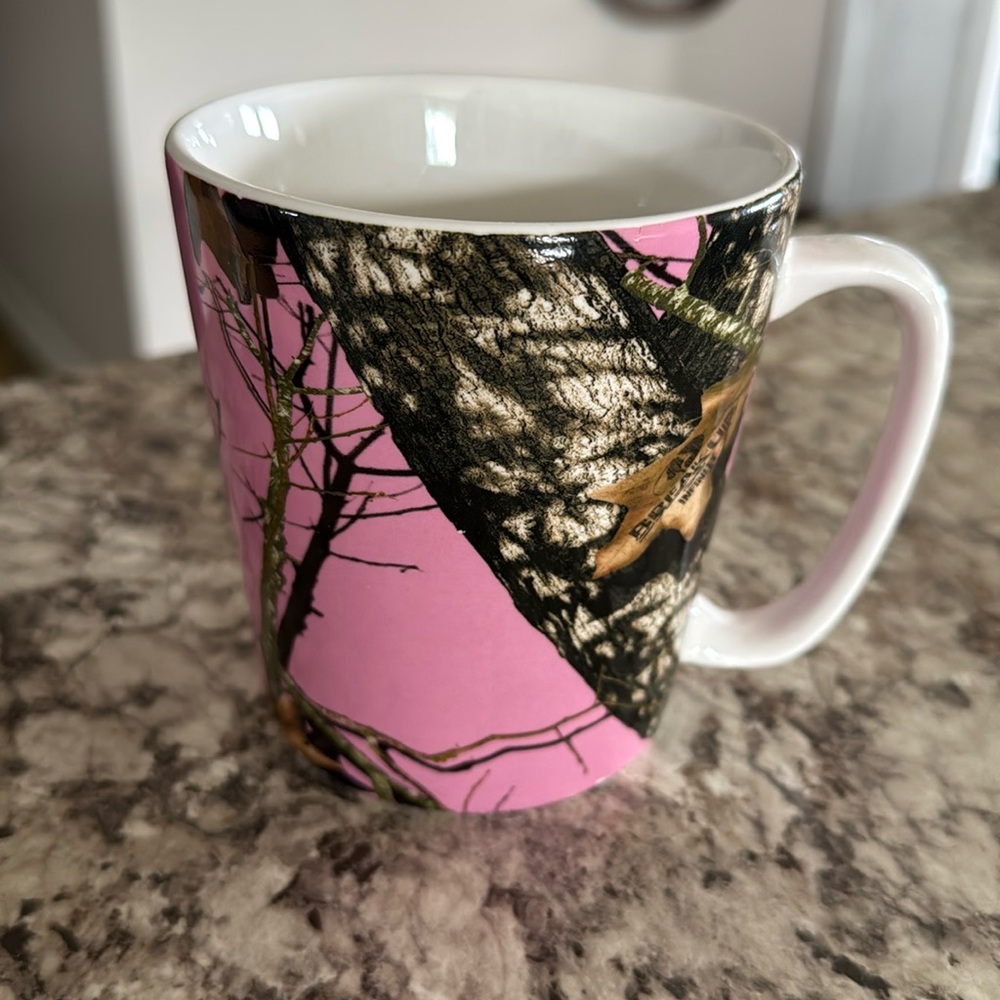 MOSSY OAK PINK 16 oz Ceramic Mug Cup Coffee Tea Camouflage